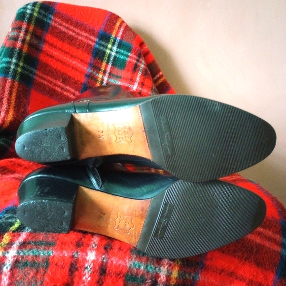 Vintage 80s Salvatore Ferragamo Tall Riding Boots Black Leather 7.5 7.5AAA - Picture 3 of 7